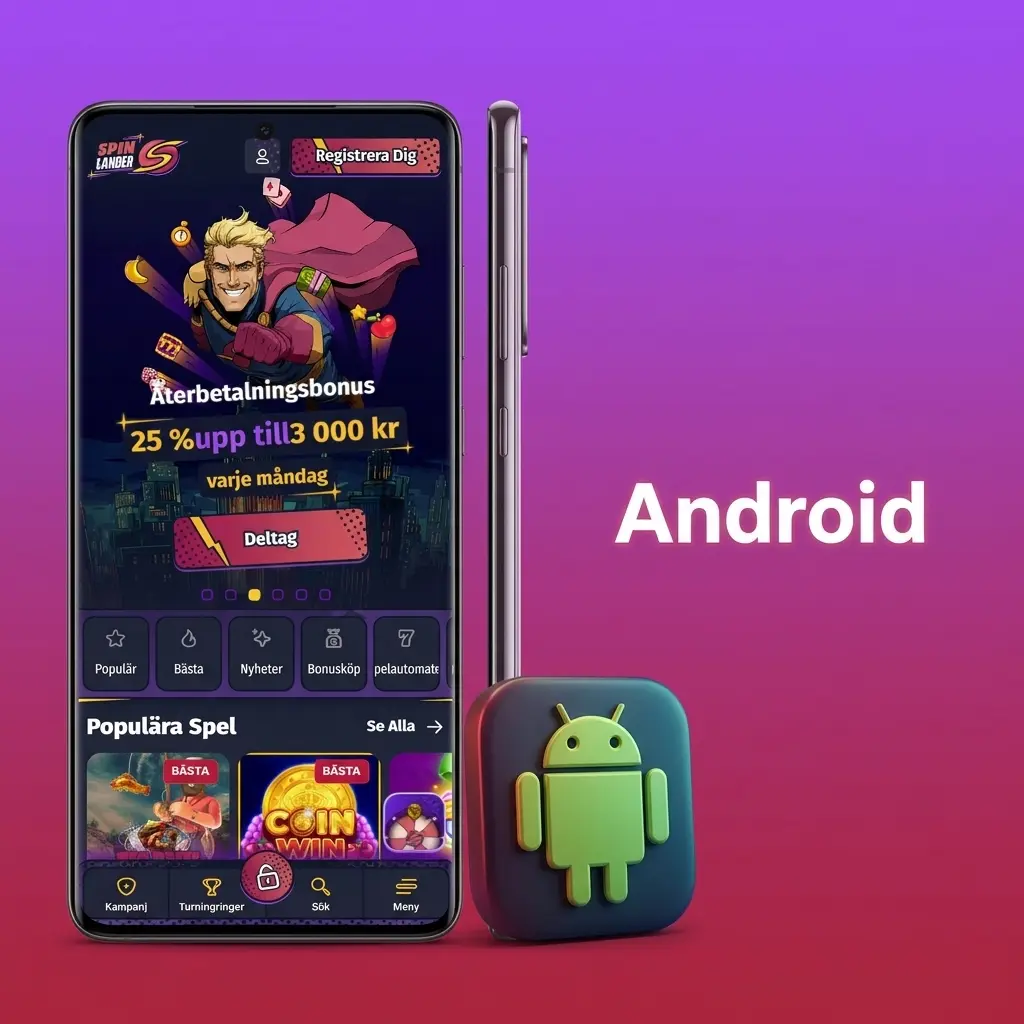 Spinlander-appen för Android