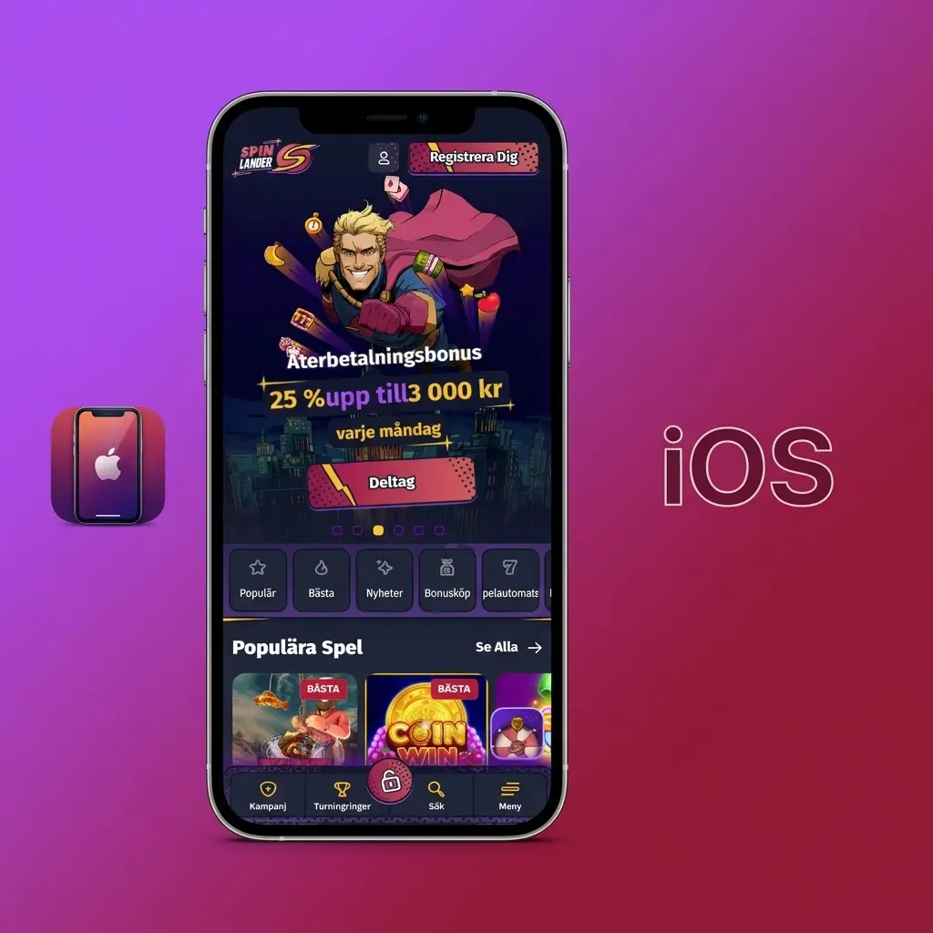 Spinlander-appen för iOS